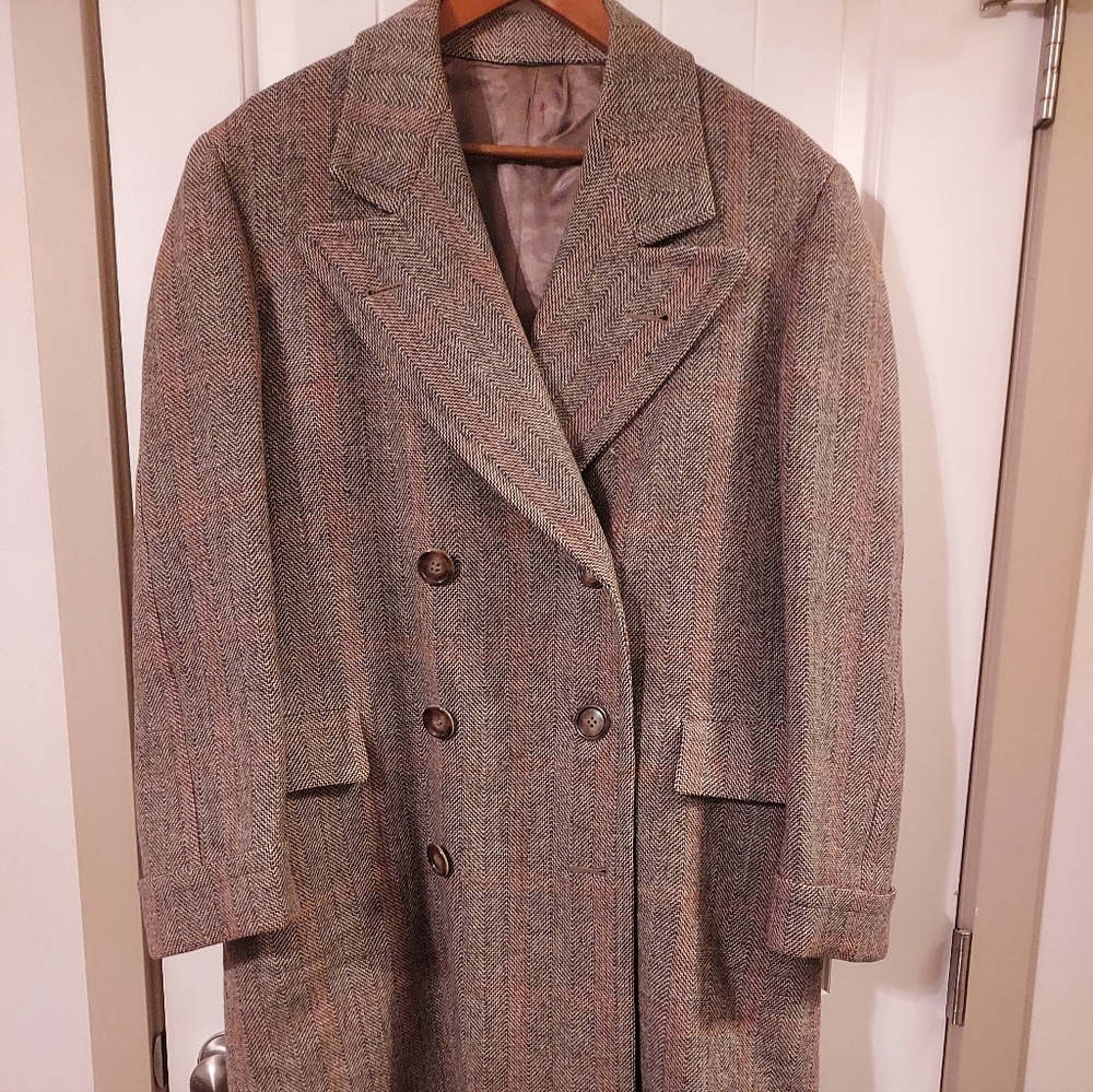 True Vintage Wool Double-breasted Overcoat 1930s/1940s